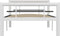 vidaXL - Bedframe - metaal - wit - en - zwart - 100x200 - cm