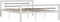 vidaXL - Bedframe - metaal - wit - en - zwart - 120x200 - cm