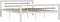 vidaXL - Bedframe - metaal - wit - en - zwart - 140x200 - cm
