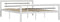 vidaXL - Bedframe - metaal - wit - en - zwart - 160x200 - cm
