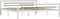 vidaXL - Bedframe - metaal - wit - en - zwart - 180x200 - cm