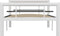vidaXL - Bedframe - metaal - wit - en - zwart - 90x200 - cm