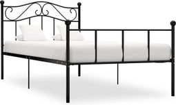 vidaXL - Bedframe - metaal - zwart - 100x200 - cm