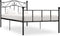 vidaXL - Bedframe - metaal - zwart - 100x200 - cm