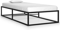 vidaXL - Bedframe - metaal - zwart - 100x200 - cm