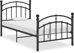 vidaXL - Bedframe - metaal - zwart - 100x200 - cm