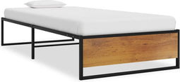 vidaXL - Bedframe - metaal - zwart - 100x200 - cm