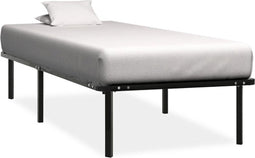 vidaXL - Bedframe - metaal - zwart - 100x200 - cm
