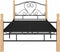 vidaXL - Bedframe - metaal - zwart - 100x200 - cm
