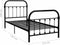 vidaXL - Bedframe - metaal - zwart - 100x200 - cm