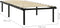vidaXL - Bedframe - metaal - zwart - 100x200 - cm