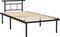 vidaXL - Bedframe - metaal - zwart - 100x200 - cm