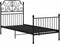 vidaXL - Bedframe - metaal - zwart - 100x200 - cm