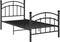 vidaXL - Bedframe - metaal - zwart - 100x200 - cm