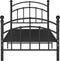vidaXL - Bedframe - metaal - zwart - 100x200 - cm