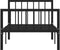 vidaXL - Bedframe - metaal - zwart - 100x200 - cm
