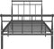 vidaXL - Bedframe - metaal - zwart - 100x200 - cm