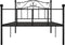 vidaXL - Bedframe - metaal - zwart - 100x200 - cm
