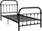 vidaXL - Bedframe - metaal - zwart - 100x200 - cm