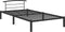vidaXL - Bedframe - metaal - zwart - 100x200 - cm