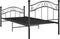 vidaXL - Bedframe - metaal - zwart - 100x200 - cm