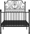 vidaXL - Bedframe - metaal - zwart - 100x200 - cm