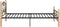 vidaXL - Bedframe - metaal - zwart - 100x200 - cm