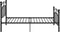 vidaXL - Bedframe - metaal - zwart - 100x200 - cm