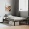 vidaXL - Bedframe - metaal - zwart - 107x203 - cm