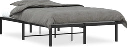 vidaXL - Bedframe - metaal - zwart - 120x190 - cm