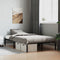 vidaXL - Bedframe - metaal - zwart - 120x190 - cm