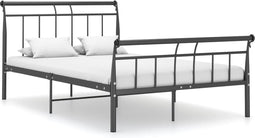 vidaXL - Bedframe - metaal - zwart - 120x200 - cm