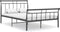 vidaXL - Bedframe - metaal - zwart - 120x200 - cm