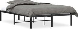 vidaXL - Bedframe - metaal - zwart - 120x200 - cm