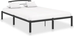 vidaXL - Bedframe - metaal - zwart - 120x200 - cm