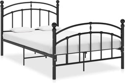 vidaXL - Bedframe - metaal - zwart - 120x200 - cm