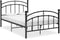 vidaXL - Bedframe - metaal - zwart - 120x200 - cm