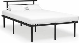 vidaXL - Bedframe - metaal - zwart - 120x200 - cm