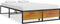 vidaXL - Bedframe - metaal - zwart - 120x200 - cm