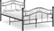 vidaXL - Bedframe - metaal - zwart - 120x200 - cm