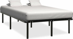 vidaXL - Bedframe - metaal - zwart - 120x200 - cm