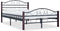 vidaXL - Bedframe - metaal - zwart - 120x200 - cm