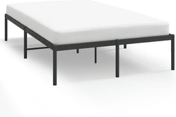 vidaXL - Bedframe - metaal - zwart - 120x200 - cm