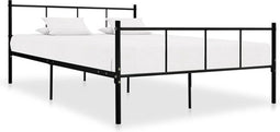 vidaXL - Bedframe - metaal - zwart - 120x200 - cm