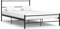 vidaXL - Bedframe - metaal - zwart - 120x200 - cm