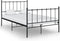 vidaXL - Bedframe - metaal - zwart - 120x200 - cm