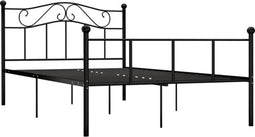vidaXL - Bedframe - metaal - zwart - 120x200 - cm