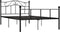 vidaXL - Bedframe - metaal - zwart - 120x200 - cm