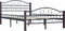 vidaXL - Bedframe - metaal - zwart - 120x200 - cm