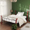 vidaXL - Bedframe - metaal - zwart - 120x200 - cm